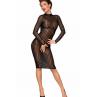 Сукня з мокрим ефектом Noir Handmade F182 Classic dress made of elastic tulle чорний колір