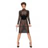 Сукня з мокрим ефектом Noir Handmade F182 Classic dress made of elastic tulle чорний колір