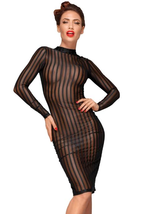 Сукня з мокрим ефектом Noir Handmade F182 Classic dress made of elastic tulle чорний колір