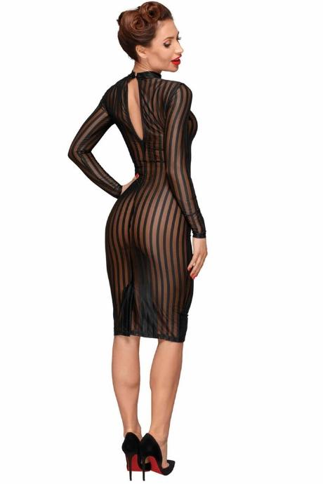 Сукня з мокрим ефектом Noir Handmade F182 Classic dress made of elastic tulle чорний колір