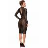 Сукня з мокрим ефектом Noir Handmade F182 Classic dress made of elastic tulle чорний колір