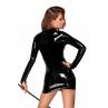 Сукня з мокрим ефектом Noir Handmade F187 PVC mini dress чорний колір