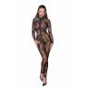 Сітчастий бодістокінг Noir Handmade F237 Long tulle overall чорний колір