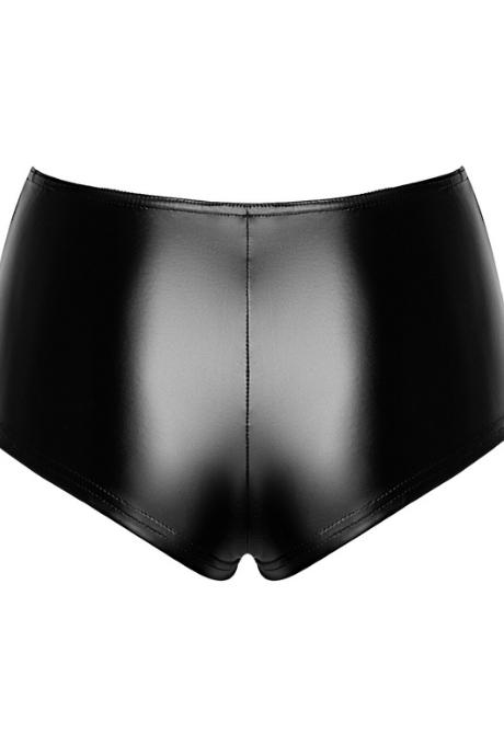 Шорти Noir Handmade F335 Powerwetlook shorts чорний колір