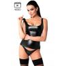 Топ Noir Handmade F346 Powerwetlook top чорний колір