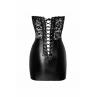 Платье Noir Handmade F300 Solace кружево корсетный верх шнуровка сзади юбка мини под эко кожа