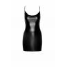 Платье Noir Handmade F307 Mirage black мини под эко кожа открытая спина декор из стразов