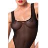 Боди Noir Handmade F322 Paparazziпрозрачное низ стринги высокие вырезы