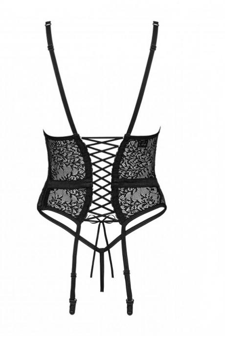 Комплект Obsessive Yaskana corset Черный