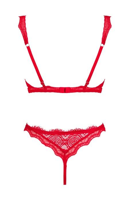 Розпродаж комплект Obsessive BERGAMORE червоний