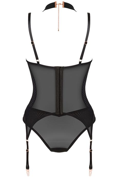 Комплект Obsessive Brasica corset Чорний