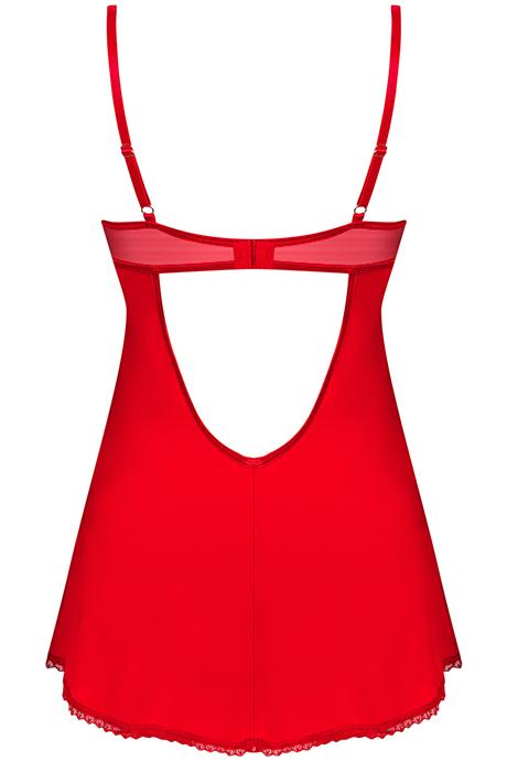 Комплект Obsessive Ingridia chemise Червоний