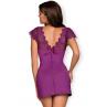 Жіноча білизна Комплект Obsessive MOKETTA CHEMISE Фіолетовий