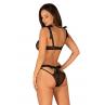 Жіноча білизна Комплект Obsessive OBSESSIVIA SET bra & panties Чорний колір
