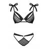 Жіноча білизна Комплект Obsessive OBSESSIVIA SET bra & panties Чорний колір