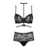 Жіноча білизна Комплект Obsessive RAQUELIA SET bra & shorties Чорний колір