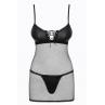 Жіноча білизна Комплект Obsessive REDELLA CHEMISE & thong Чорний колір