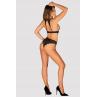 Жіноча білизна Комплект Obsessive RENELIA SET padded bra & panties Чорний колір