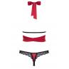 Жіноча білизна Комплект Obsessive SENSUELIA SET top & thong Червоний колір
