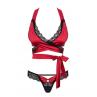 Жіноча білизна Комплект Obsessive SENSUELIA SET top & thong Червоний колір
