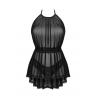 Жіноча білизна Комплект Obsessive SERAFIA BABYDOLL & thong Чорний