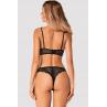 Жіноча білизна Комплект Obsessive SERENA LOVE SET bra & thong Чорний