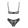 Жіноча білизна Комплект Obsessive SERENA LOVE SET bra & thong Чорний