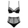Жіноча білизна Комплект Obsessive SHARLOTTE SET Чорний