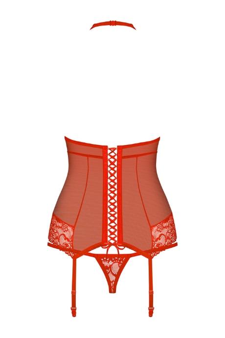Жіноча білизна Корсет Obsessive 838-COR CORSET Червоний