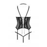 Жіноча білизна Корсет Obsessive ALESSYA CORSET & thong Чорний колір