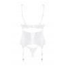 Жіноча білизна Корсет Obsessive AMOR BLANCO CORSET & thong Білий