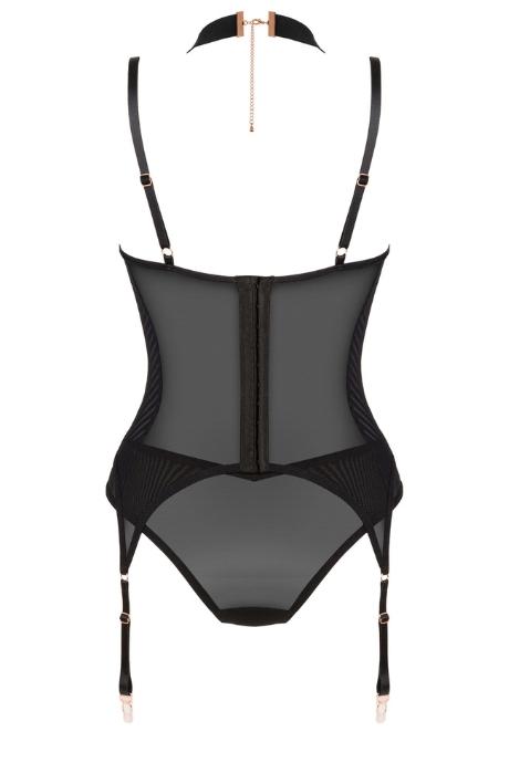 Жіноча білизна Корсет Obsessive BRASICA CORSET & panties Чорний