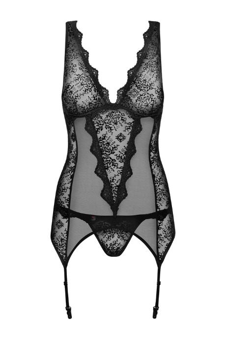 Жіноча білизна Корсет Obsessive EMPERITA CORSET Чорний