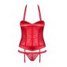 Жіноча білизна Корсет Obsessive FLAMERIA CORSET & thong Червоний