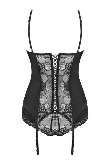 Жіноча білизна Корсет Obsessive HEARTINA CORSET Чорний