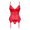 Жіноча білизна Корсет Obsessive INGRIDIA CORSET & thong Червоний