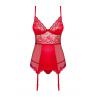 Жіноча білизна Корсет Obsessive LOVICA CORSET & thong Червоний