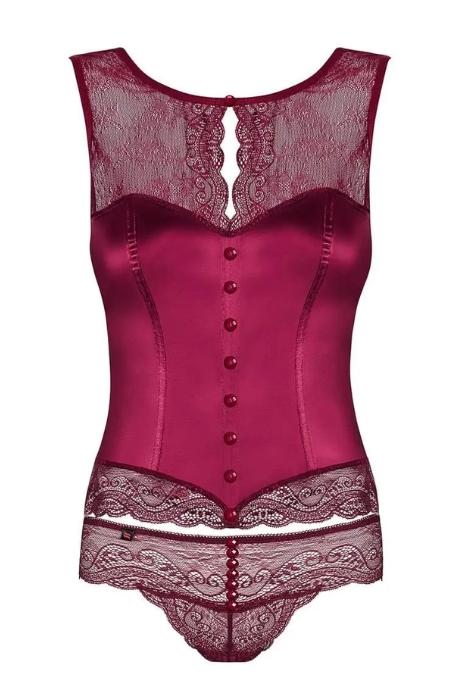 Жіноча білизна Корсет Obsessive MIAMOR CORSET Бордовий колір