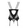 Жіноча білизна Корсет Obsessive NESARI CORSET & thong Чорний