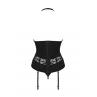 Жіноча білизна Корсет Obsessive SERAFIA CORSET & thong Чорний колір