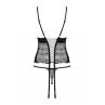 Жіноча білизна Корсет Obsessive SHARLOTTE CORSET & thong Чорний