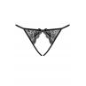 Жіноча білизна Труси Obsessive MIAMOR crotchless panties Чорний