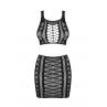 Жіноча білизна Комплект Obsessive K102 SET TOP & SKIRT Чорний колір