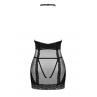 Жіноча білизна Комплект Obsessive LACRISIA CHEMISE & crotchless thong Чорний колір