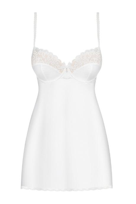 Жіноча білизна Комплект Obsessive 871-CHE-2 CHEMISE Білий