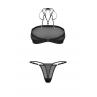 Жіноча білизна Комплект Obsessive ORINELLE SET top & thong Чорний колір