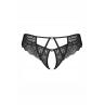 Жіноча білизна Стрінги Obsessive DIVIENNE crotchless thong Чорний колір