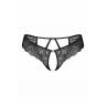 Жіноча білизна Стрінги Obsessive DIVIENNE crotchless thong Чорний колір
