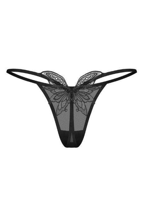 Жіноча білизна Стрінги Obsessive VEYANE THONG Чорний