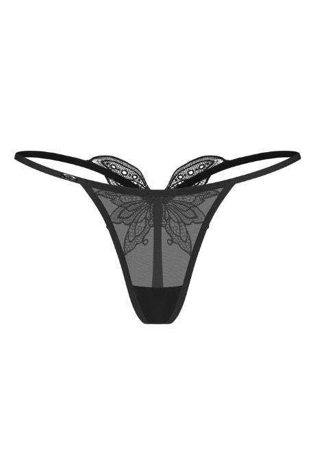 Жіноча білизна Стрінги Obsessive VEYANE THONG Чорний